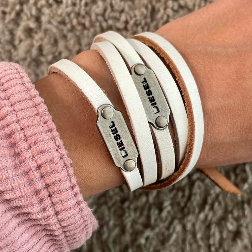 Leather Diesel bracelet